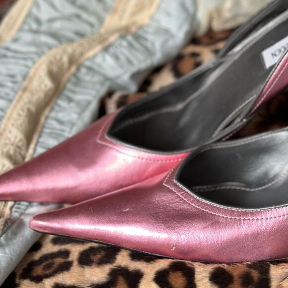 Steve Madden Metallic Pink D’Orsay Stiletto Heels - Picture 15 of 16